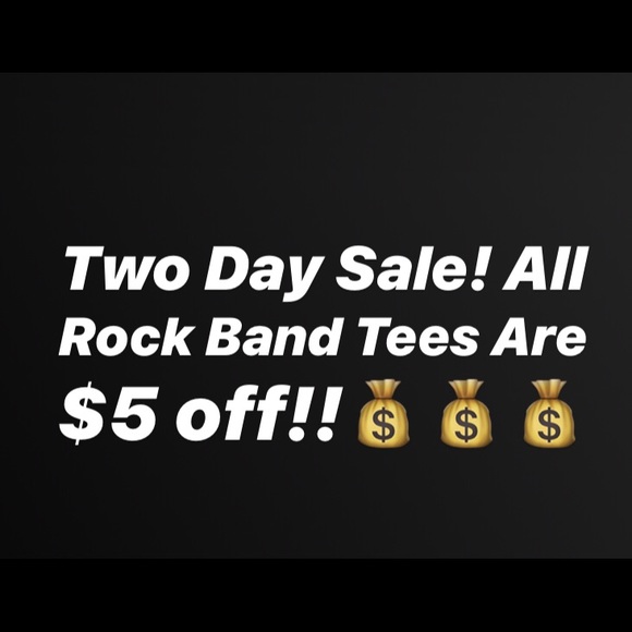 Two Day Sale On All Rock Band Tees $5 Off - Picture 1 of 1